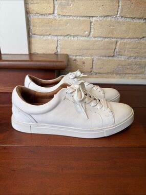 Frye Ivy Low Lace White Leather Casual Sneakers